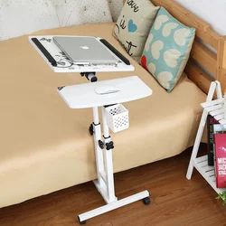 Bureau d'ordinateur portable blanc en forme de L, organisateur en bois, étagère de bureau pliable, mobilier de bureau OF50ZZ 