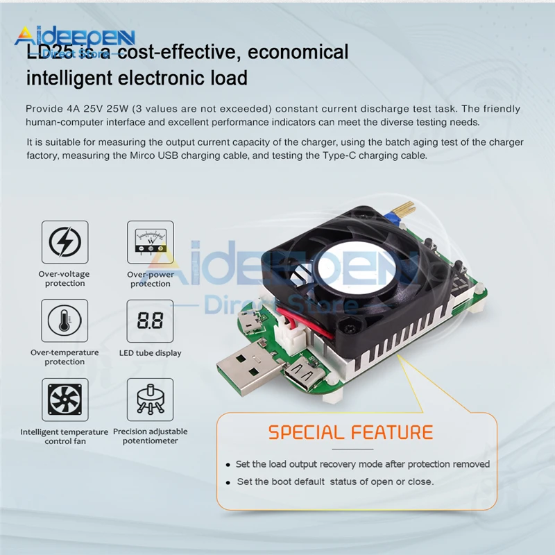 LD25 LD35 4A 25 Вт/5A 35 Вт USB электронный светодиодный дисплей Вольтметр Амперметр метр регулируемый ток напряжения с вентилятором