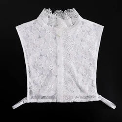 Sitonjwly 2022 Women Sweet Ruffles Stand Fake Collar Female Half-shirt Lace False Collar Girls Blouse Tops Detachable Collar