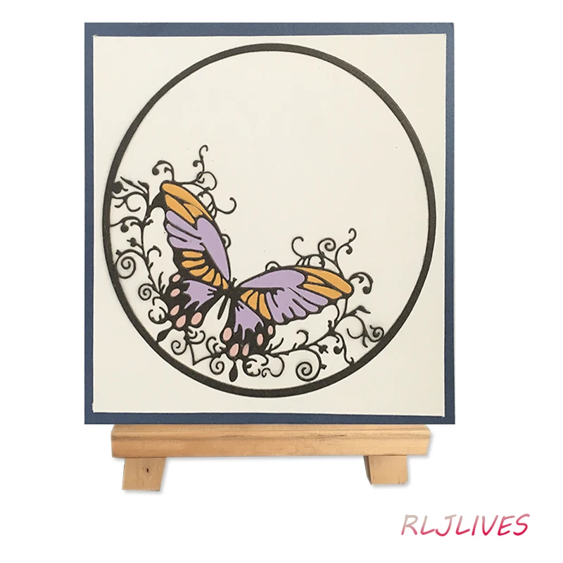 Бабочка металлическая позолоченная цепь трафареты для пресс формы DIY