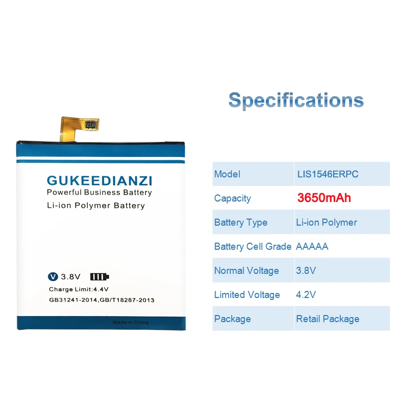 Аккумулятор GUKEEDIANZI 3650 мАч для sony Xperia C3 S55T S55U D2502 D2533 T3 M50W D5103 аккумулятор для мобильного телефона LIS1546ERPC+ power Bank - Цвет: battery only