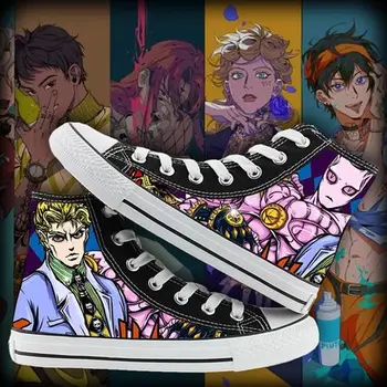

anime JoJo's Bizarre Adventure Kujo Jotaro shoes Cosplay Jonathan Joestar High-Top Shoes Men women casual canvas shoes Cosplay