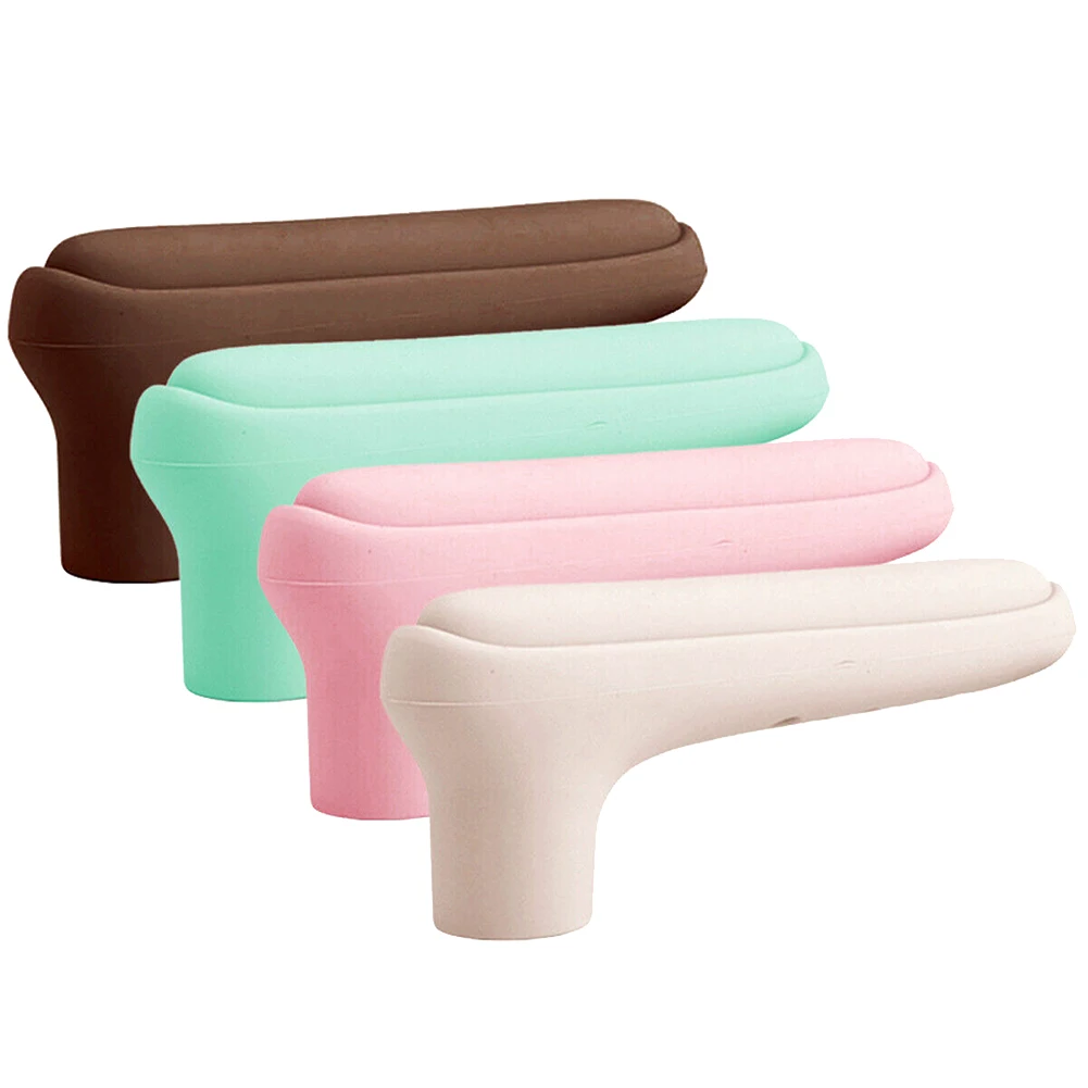 2PCS Protective Glove Easy Install Anti Collision Baby Safety Non Slip Decorative Silicone Soft Door Handle Cover Accessories