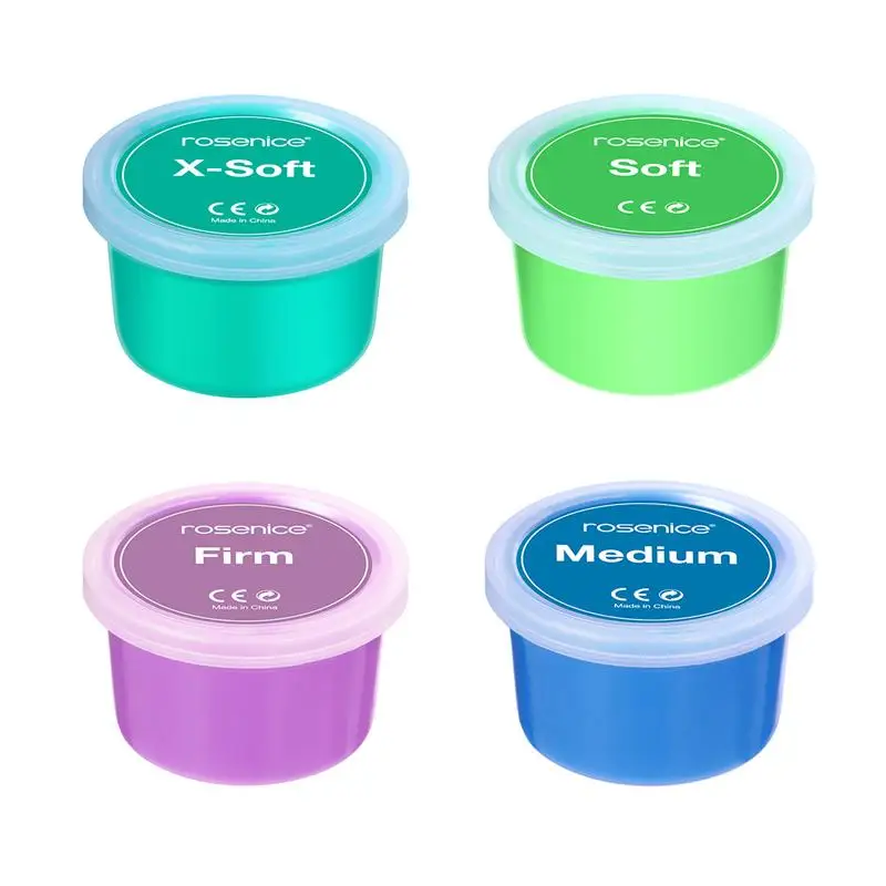 4pcs Colorful Elastic Therapy Putty for Playing Stress Relief Finger Training