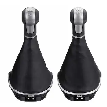 

New 5/6 Speed Manual Gear Shift Knob with PU Leather Gaiter Boot Cover for Seat Altea for Leon II for Toledo III 2004-2012