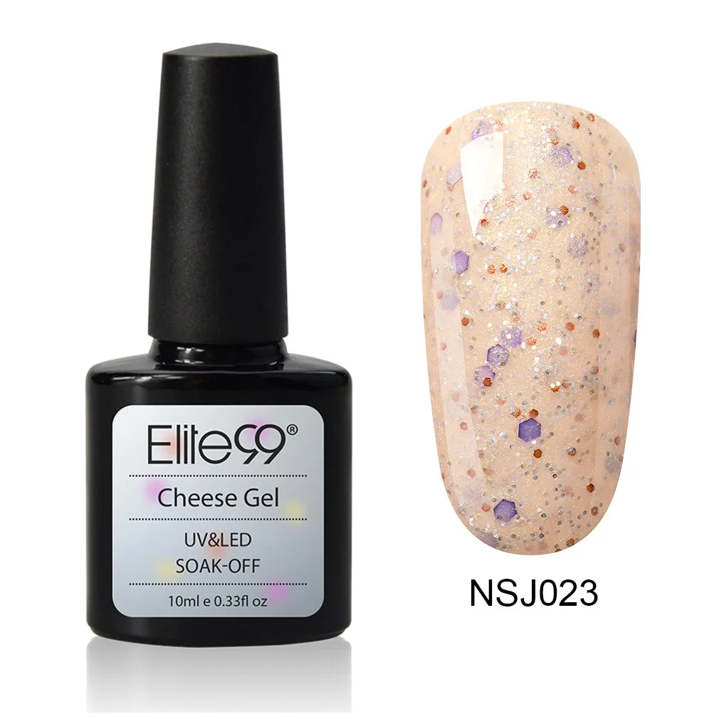 NSJ023 Elite99 сырный песочный гель для ногтей с молочной цветной гелевой краской Полупостоянный Гель-лак для ногтей маникюр геллак верхнее покрытие гибрид - Цвет: NSJ023