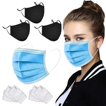 

Disposable Mouth Mask Breathable Mouth Cover Protective Mouth Mask Black Masks Ear Hook Face Shield mondmaskers For Cycling Camp