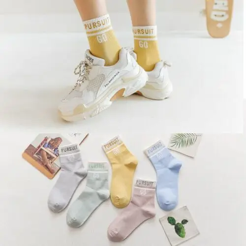 5 пар/лот = 10 штук, осенне-зимние носки, женские носки-тапочки с имитацией нейлона, толстые бархатные зимние носки для девочек - Цвет: GO A