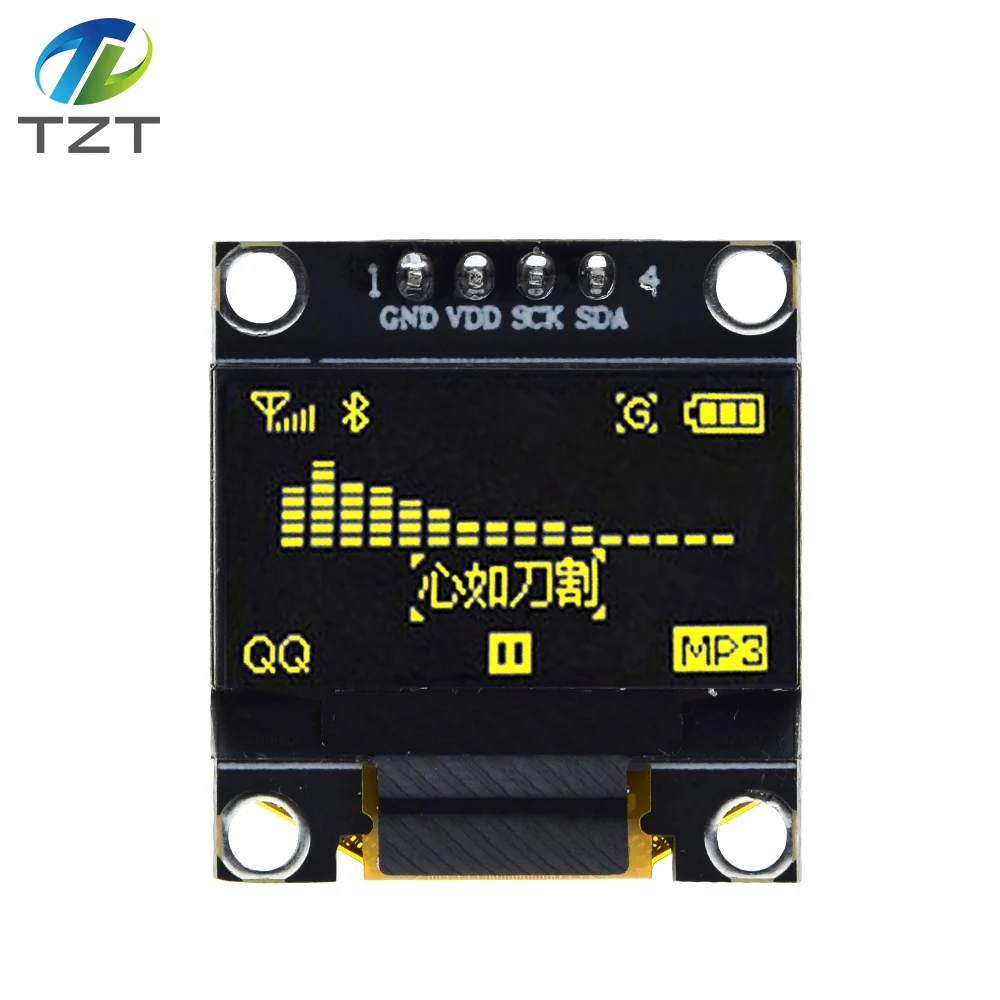 0.964PINYELLOW black 0,96 дюймов IIC Серийный цвет желтый, синий; размеры 34–43 OLED Дисплей модуль 128X64 I2C SSD1306 12864 ЖК-дисплей Экран платы GND VCC SCL внесение изменений в 0,9" для Arduino - Цвет: 0.964PINYELLOW black