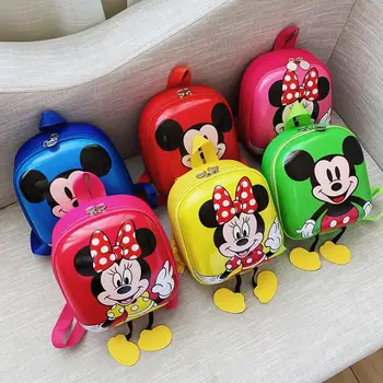 

Disney Children backpack 3D mochila escolar Minnie Mickey Kindergarten EVA Schoolbag Hard Shell Backpack Cartoon Lovely Kids