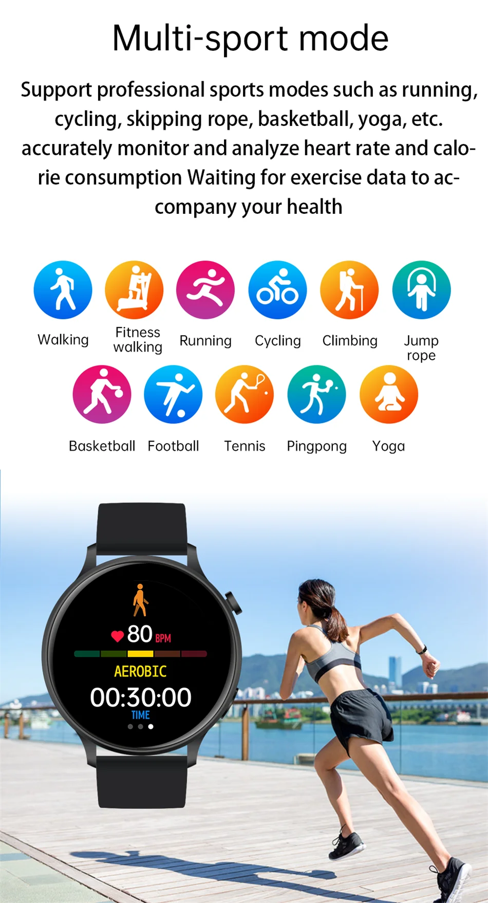 2022 New Bluetooth call Smart Watch Women Men Dynamic dial Information Remind Sports Multifunctional Waterproof Smartwatch+Box