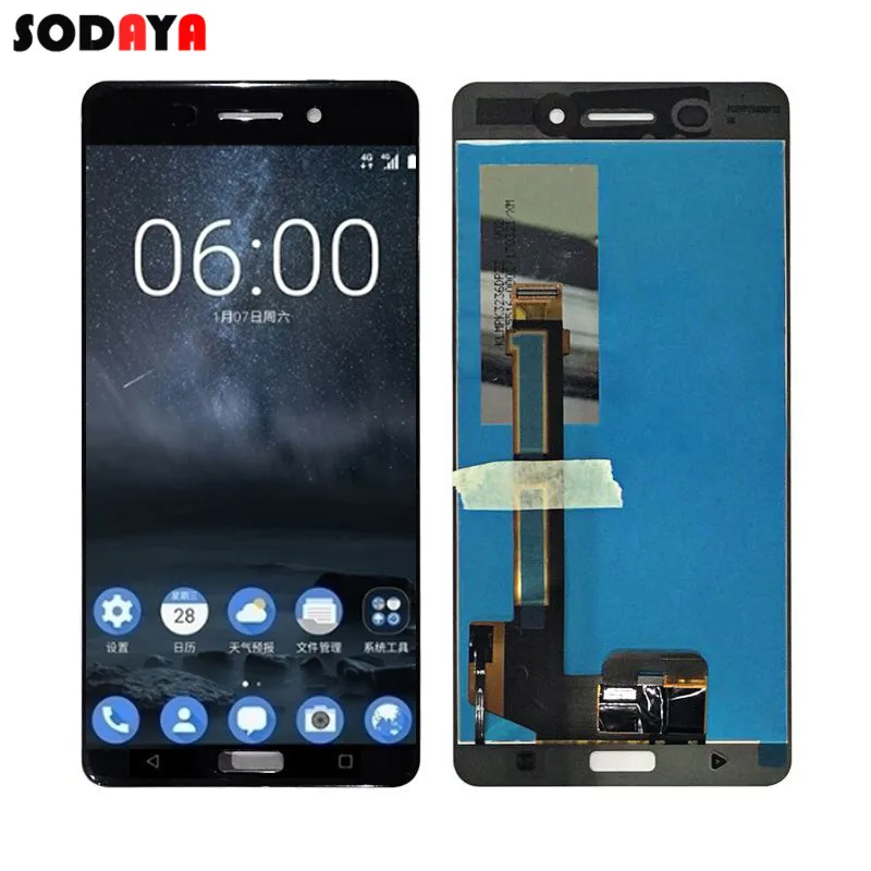 Полный ЖК-дисплей для Nokia 6 дисплей TA-1000 TA-1003 TA-1021 TA-1025 TA-1033 TA-1039 ЖК-дисплей с сенсорным экраном дигитайзер