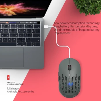 

T38 Hollow Honeycomb 2.4GHz Wireless Gaming Mouse 1600 DPI RGB Light 4 Buttons Rechargeable Optical Mice for PC Computer