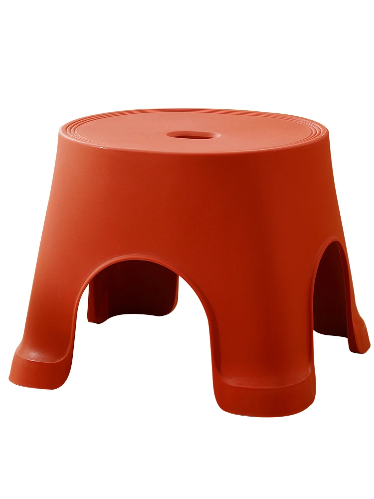 

Small Stool Plastic Bench Household Children's Thickened Cartoon Anti-skid Footstool Baby Low St