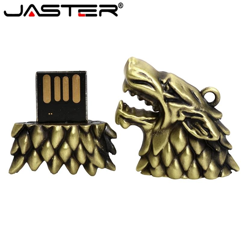 JASTER usb флеш-накопитель, игра в трон, динозавр, яйцо, металл, тигр, ручка-накопитель, tigon, флешка, Лев, 8 ГБ, 16 ГБ, 32 ГБ, 64 ГБ, 128 ГБ