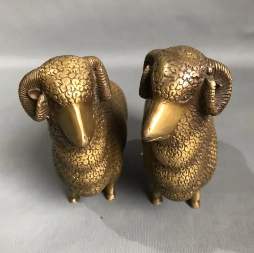 

Архаизовая латунная статуя для ремесла богатства Овцы пара