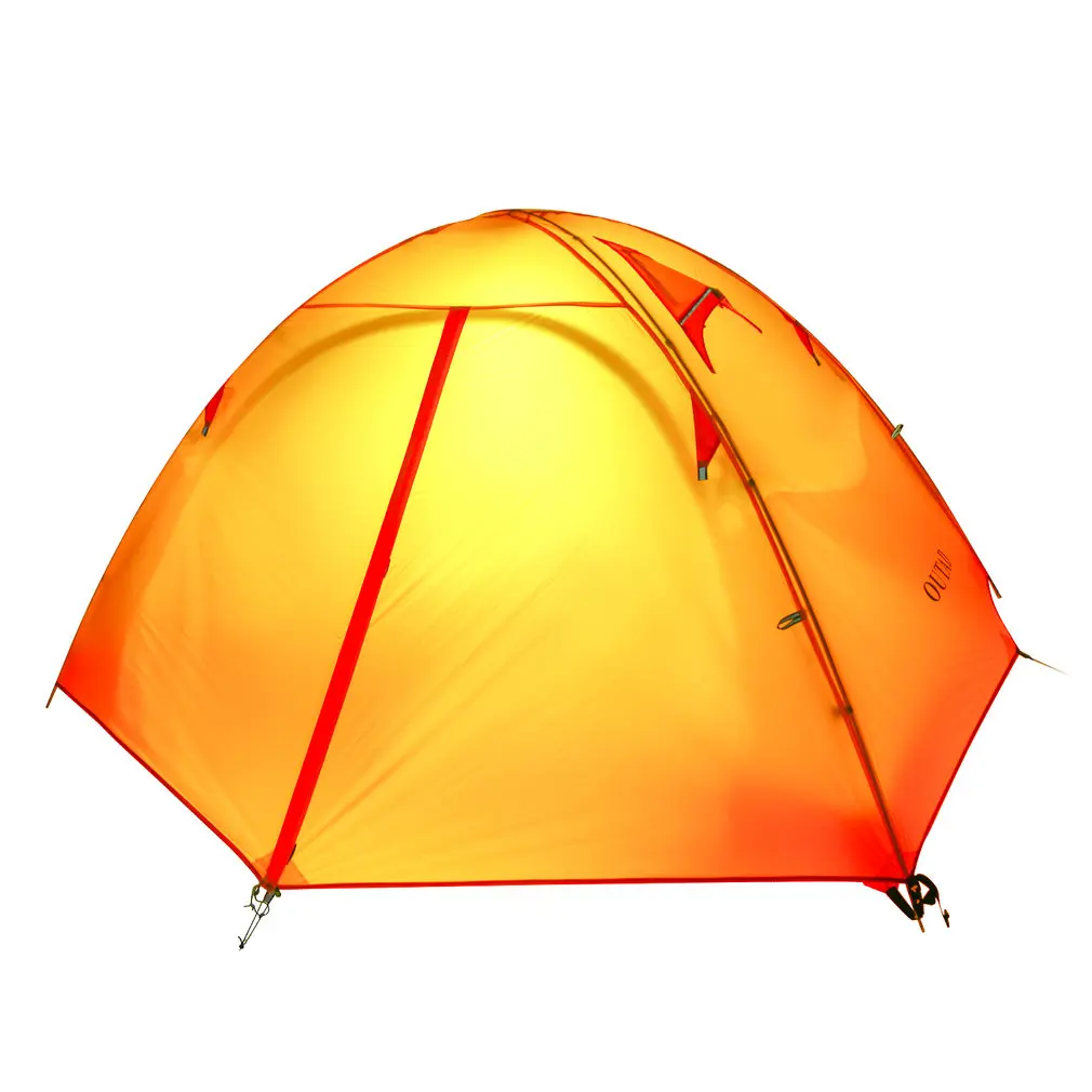 

OUTAD 2-Person Outdoor Silicone Ultra-light Double Layer Camping Tent with Seat High Waterproof Coefficient Aluminum Pole