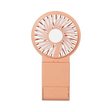 

DC5V 2.5W 3-In-1 Vanity Mirror Fan Mobile Phone Holder USB Handheld Fan LED Colorful Lamp Vanity Mirror