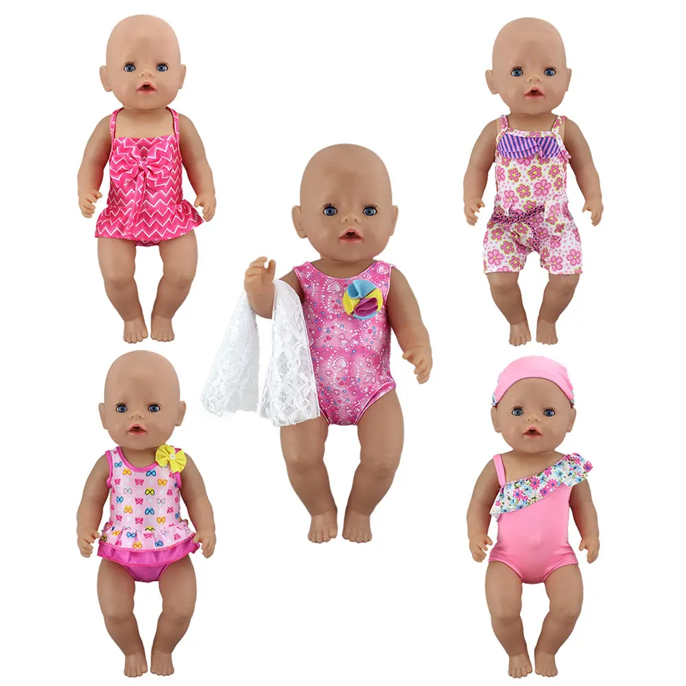 Новые милые модные купальники бикини подходят для 43 см кукла 17 дюймов Reborn кукла аксессуары
