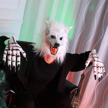 

Halloween Costume Mask Party Props Mask Horror Devil Wolf Head Mask Full Head Party Mask Silicone Animal Mask