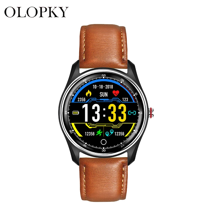 

Smart Watch IP68 Waterproof Full Touch Screen Heart Rate Blood Pressure Monitor Information Reminder ECG + PPG ECG HRV Report