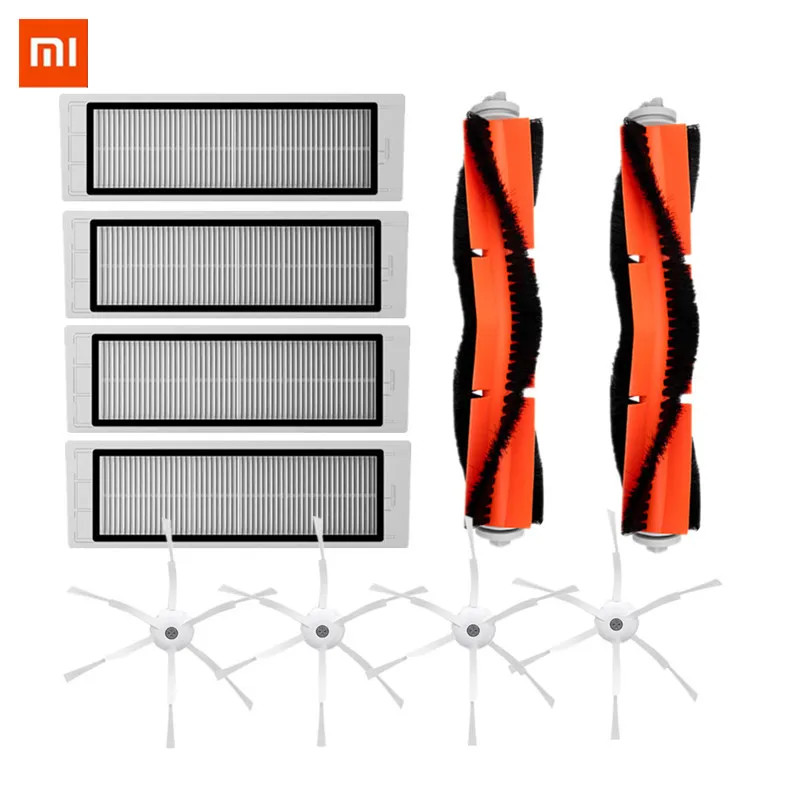 

10PCS Mi Roborock Vacuum Cleaner Accessory for MI Roborock Xiaowa Vacuum Cleaner Parts Roller Brushes*2 Side Brushes*6 Filters*4