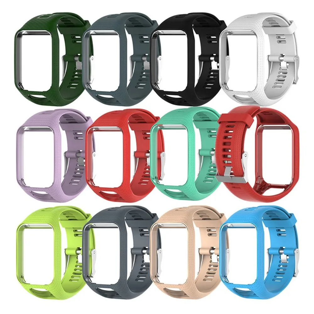 

Smartband Silicone Strap band Frame Waterproof Watch Strap Replacement Bracelet for TomTom Runner 2/Spark/Spark 3/Adventurer