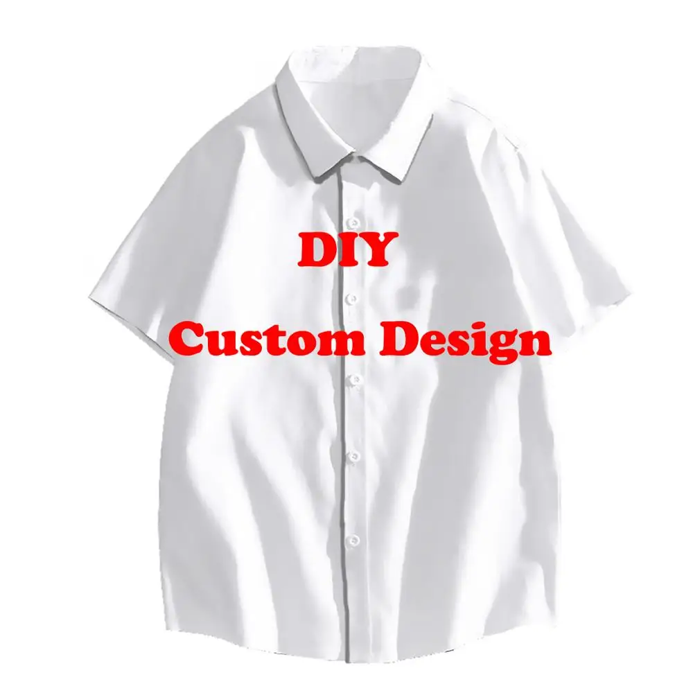 

LIASOSO DIY Custom Design Button Shirt Men's 3D Print Short Sleeve Women Shirt Men Loose Casual Coat Suppliers For Drop Shipper