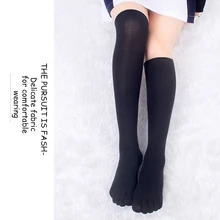 Черные теплые носки средней длины дышащие высокие носки без пятки зимние женские носки до колена для девочек WK03005