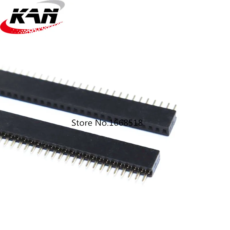 20 шт 10 пар 50 Pin 1x50 Однорядный мужской и женский 1,27 ломаемый контактный разъем PCB JST разъем полосы для Arduino черный