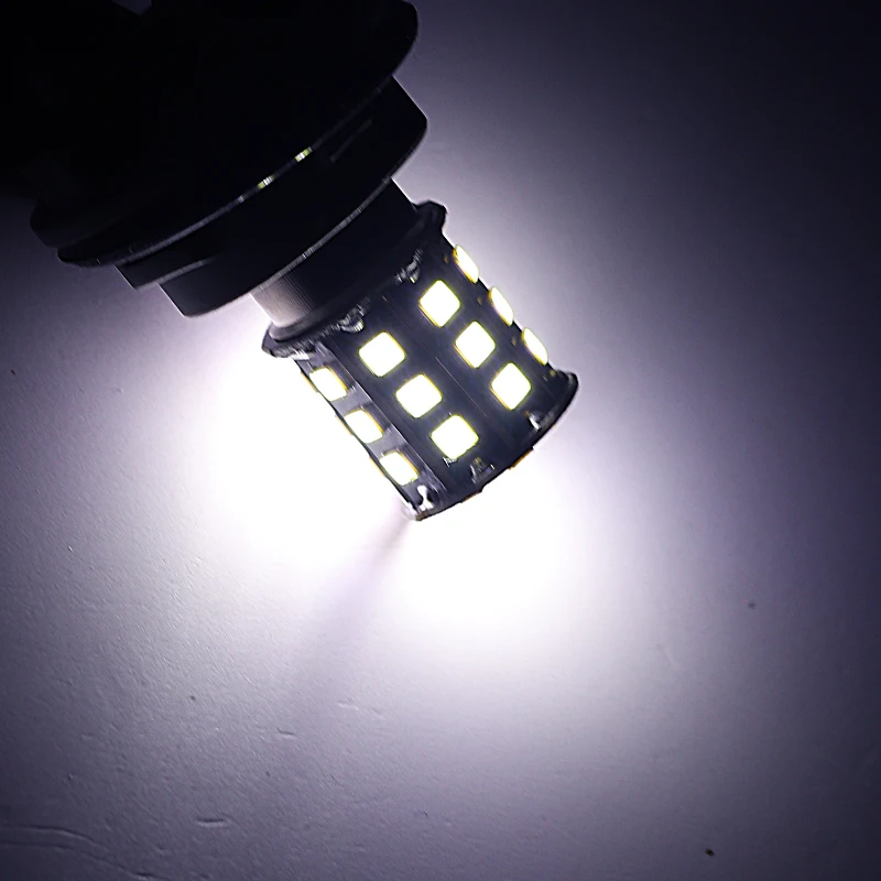 2 шт. 1156 P21W светодиодный BA15S лампы 2835 33SMD W21W 1157 BAY15D светодиодные лампы для автомобиля 12V Высокая светильник фонарь стоп-сигнала поворота Реверсивный светильник