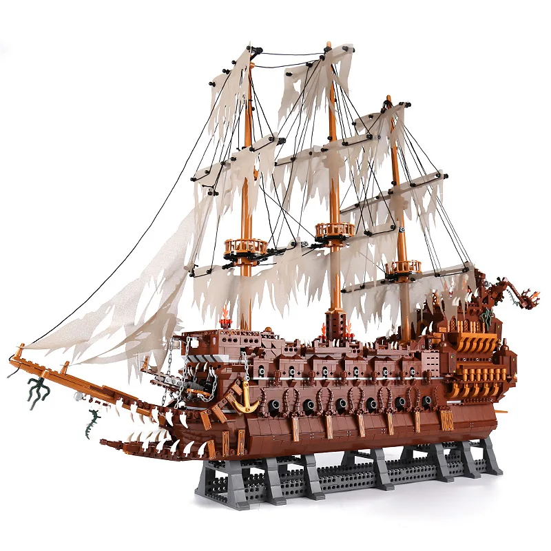 

MOC 16016 The Flying Netherlands Ship 3652pcs Caribbean Pirates Ship Building Blocks Movie Warship Bricks Toys Children Gift