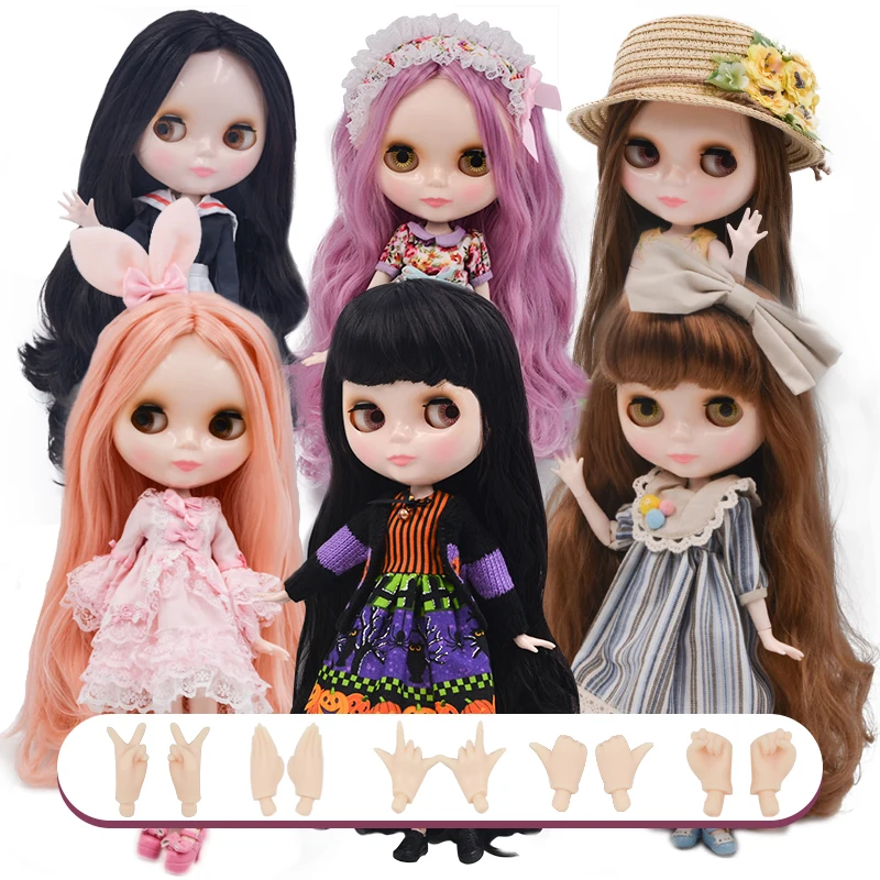 

Blyth Doll BJD, Neo Blyth Doll Nude Customized Frosted Face Dolls Can Changed Makeup and Dress DIY, 1/6 Ball Jointed Dolls SO36