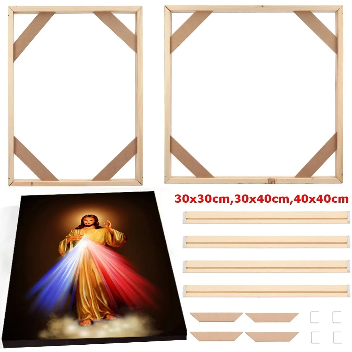 Natural Wood Frame For Wall Canvas Oil Painting Large Size DIY Picture Wall Frame Poster Frame Photo Fame cadre photo murale