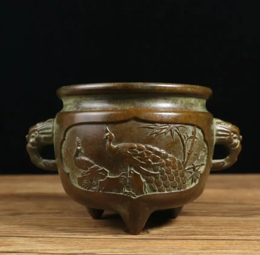 

Латунная павлинья курильница Archaize Seiko, домашнее украшение, поделки, статуя