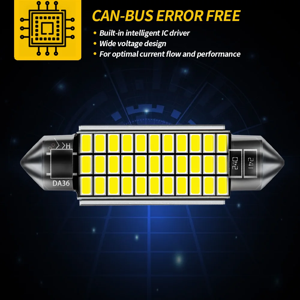 AILEO defekt svobodné 10x C5W C10W LED cibule 31 36mm 39mm 42 vnitřní čtení lehký feston auto báň licence talíř brašnářské kufr lampa