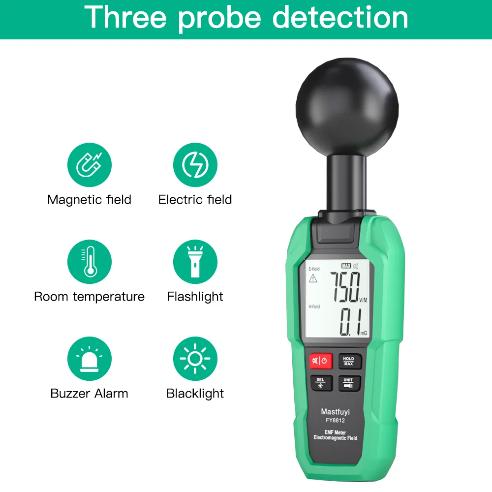 steel hardness tester EMF Meter Detector with 3 Chips for 360° Measurement Radiation Detector Electric & Magnetic Field Detection & Ghost Hunting screwfix tape measure