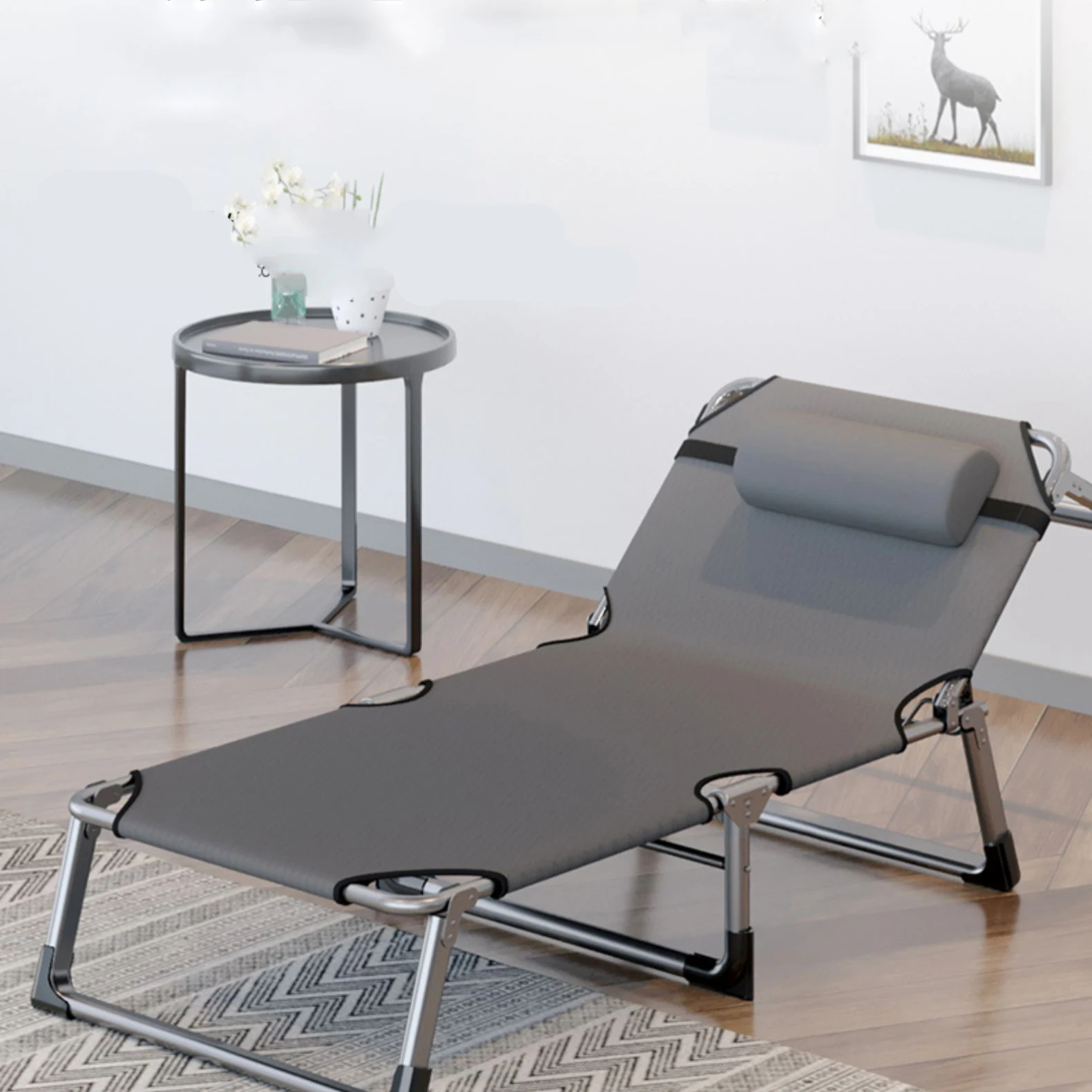 

Folding Bed Multifunctional Home Nap Bed Office Adult Escort Simple Lunch Break Sheets People Lounge Chair