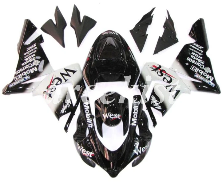 ABS мотоцикл Полный обтекатели комплект подходит для Kawasaki Ninja ZX10R 2004 2005 04 05 10R Обтекатель тела набор Белый Черный