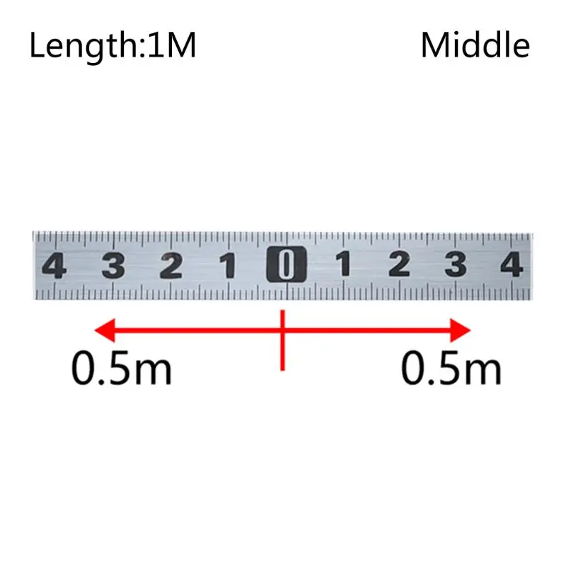 Middle 1M Премиум Новая Рулетка Метрическая 1 м-5 м Торцовочная измерительная лента стальная линейка для Т-образной дорожки фрезерная пила стол Деревообрабатывающие инструменты - Цвет: Middle 1M