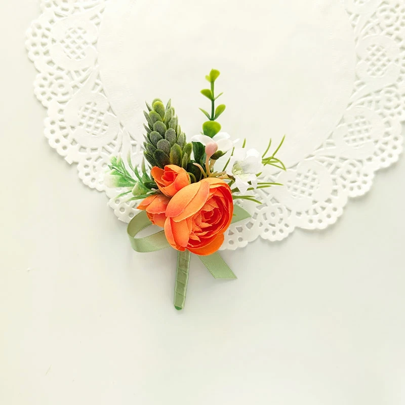 boutonniere wedding accessories brooch flowers corsage groom pin (21)