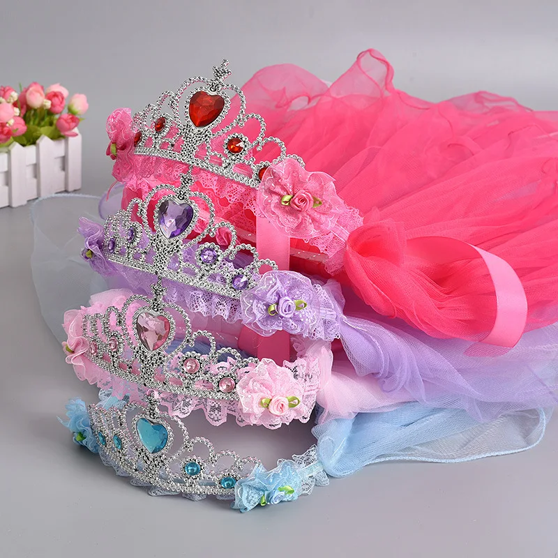 Детская вуаль свадебное платье аксессуары гирлянда корейский стиль Корона головной убор путешествия фотография Реквизит заводская цена