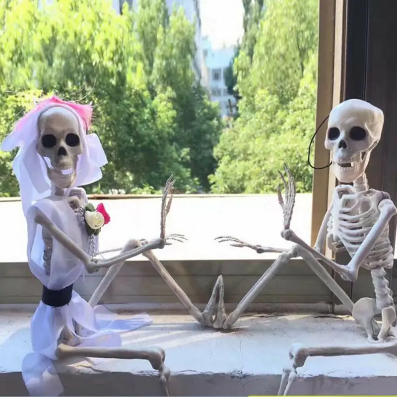 

2019 New Halloween Skeleton Simulation Human Body Plastic Skull Ghost House DIY Decor
