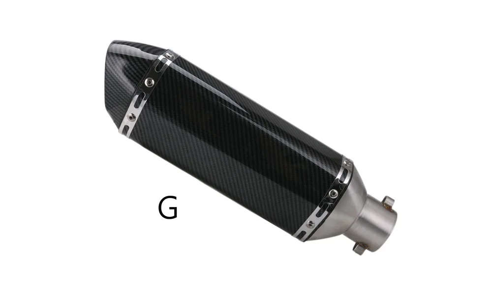 Глушитель для мотоцикла OHANEE Akrapovic Escapamento Moto Universel для nmax CRF 230 Z750 CB400 ER6N GY6 с глушителем - Цвет: G