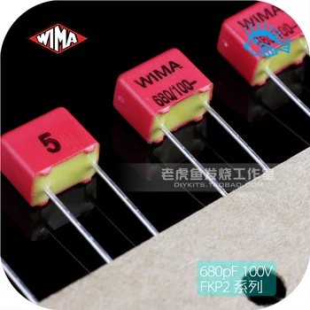 

10pcs Germany WIMA fever audio film capacitor 680pF 100V FKP2