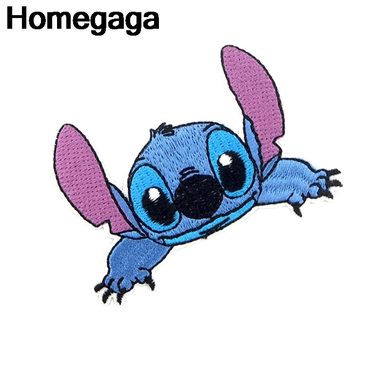 20 шт./компл. Homegaga из мультфильма «Лило Стич» для углового железа на патчи для одежды зимние плотные теплые штаны в стиле пэчворк, с рисунком аниме фильм пользовательские значки D2313