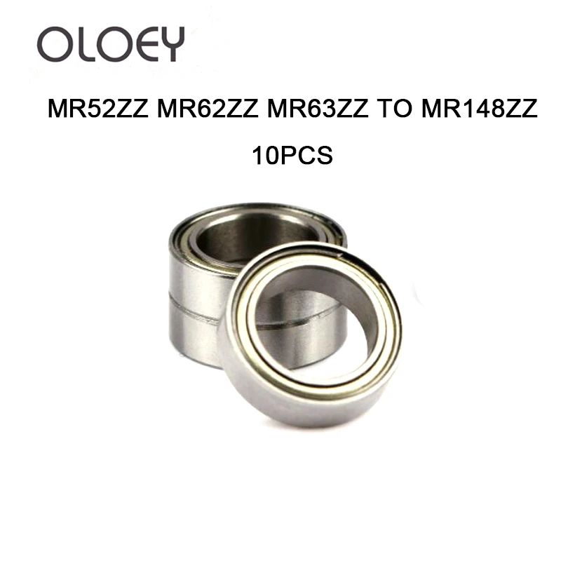 

10pcs Free Shipping MR Series Mini Bearing MR52ZZ MR62ZZ MR63ZZ To MR148ZZ Miniature Model Bearing Metal Shield Ball Bearings