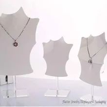 3 шт./компл. Модные Акриловые Цепочки и ожерелья Дисплей Манекен ювелирные изделия держатель подвеска показаны стеллаж для выставки товаров модель Цепочки и ожерелья Дисплей стенд витрина