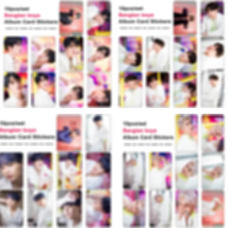 

10pcs/set Kpop Bangtan boys Album Card Stickers for Paste on phone case book wall map of the soul persona photocard Sticker