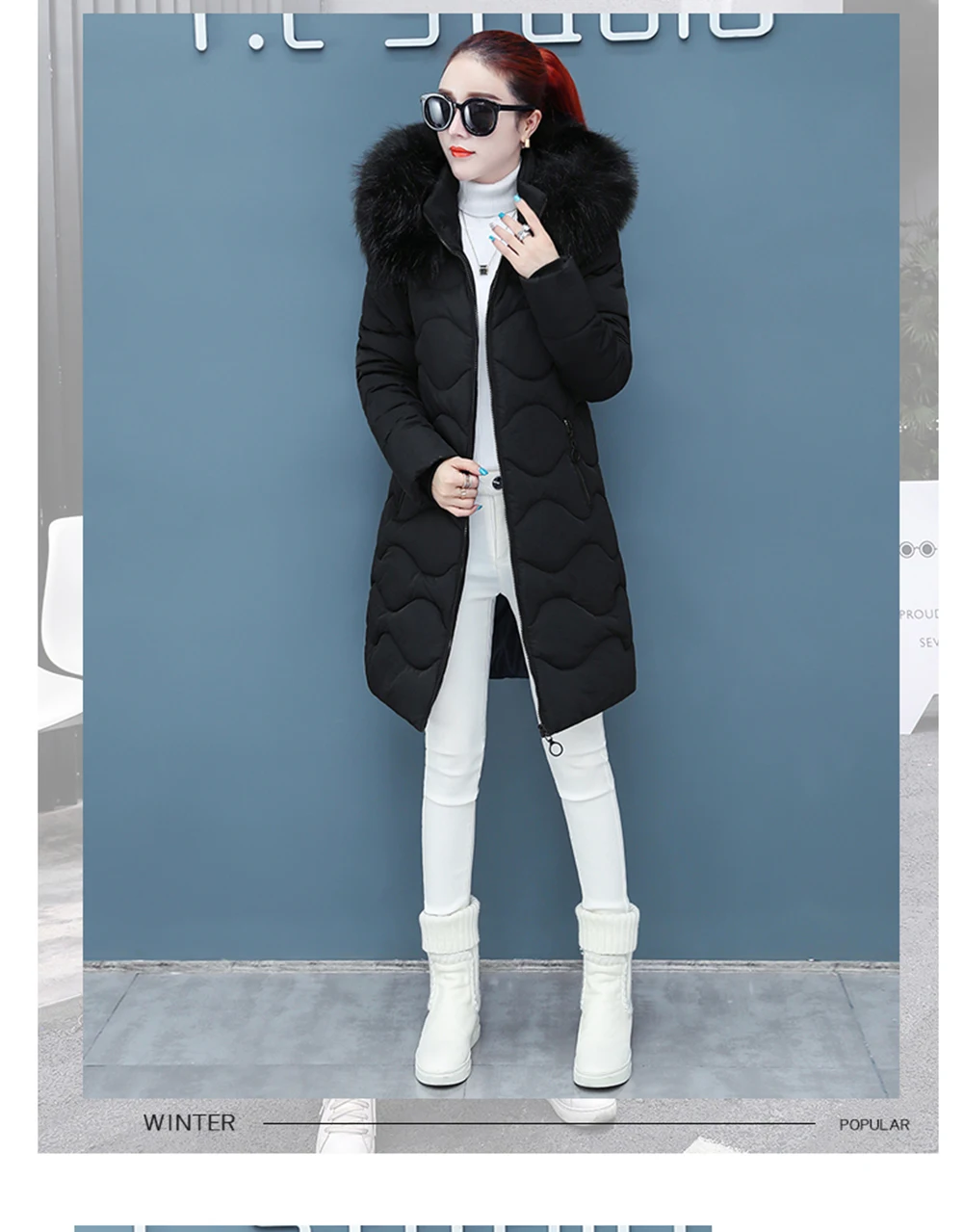 PinkyIsBlack/Новое поступление года; зимняя куртка для женщин; пальто; женские длинные парки; толстые Большие меховые теплые зимние женские пальто с капюшоном